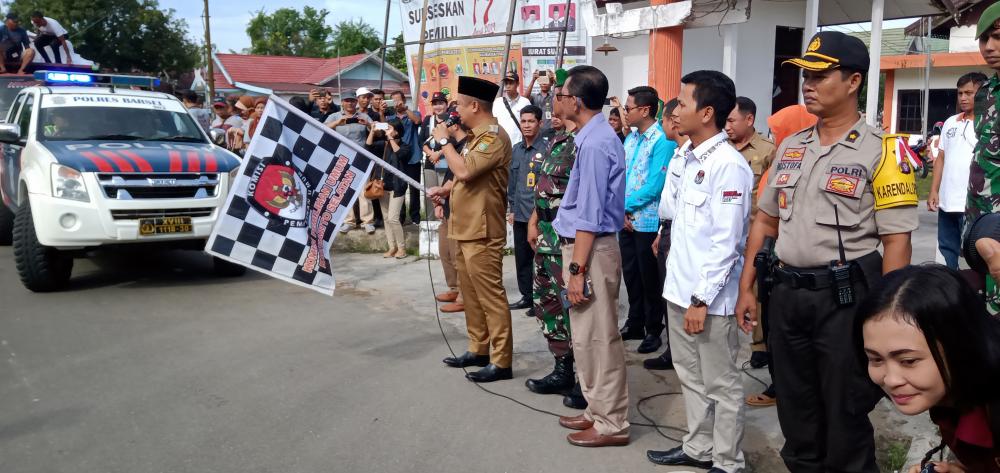 Pelepasan Distribusi Logistik Pemilu Tahun 2019 Kabupaten Barito Selatan