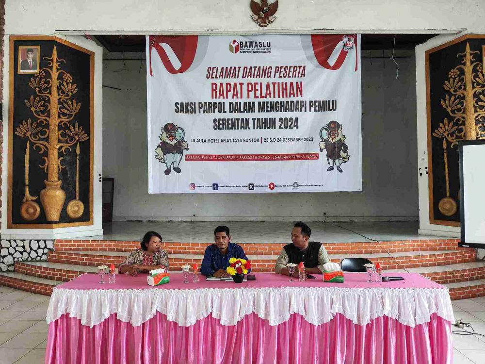 Pelatihan Saksi Partai Politik pada Pemilu Tahun 2024