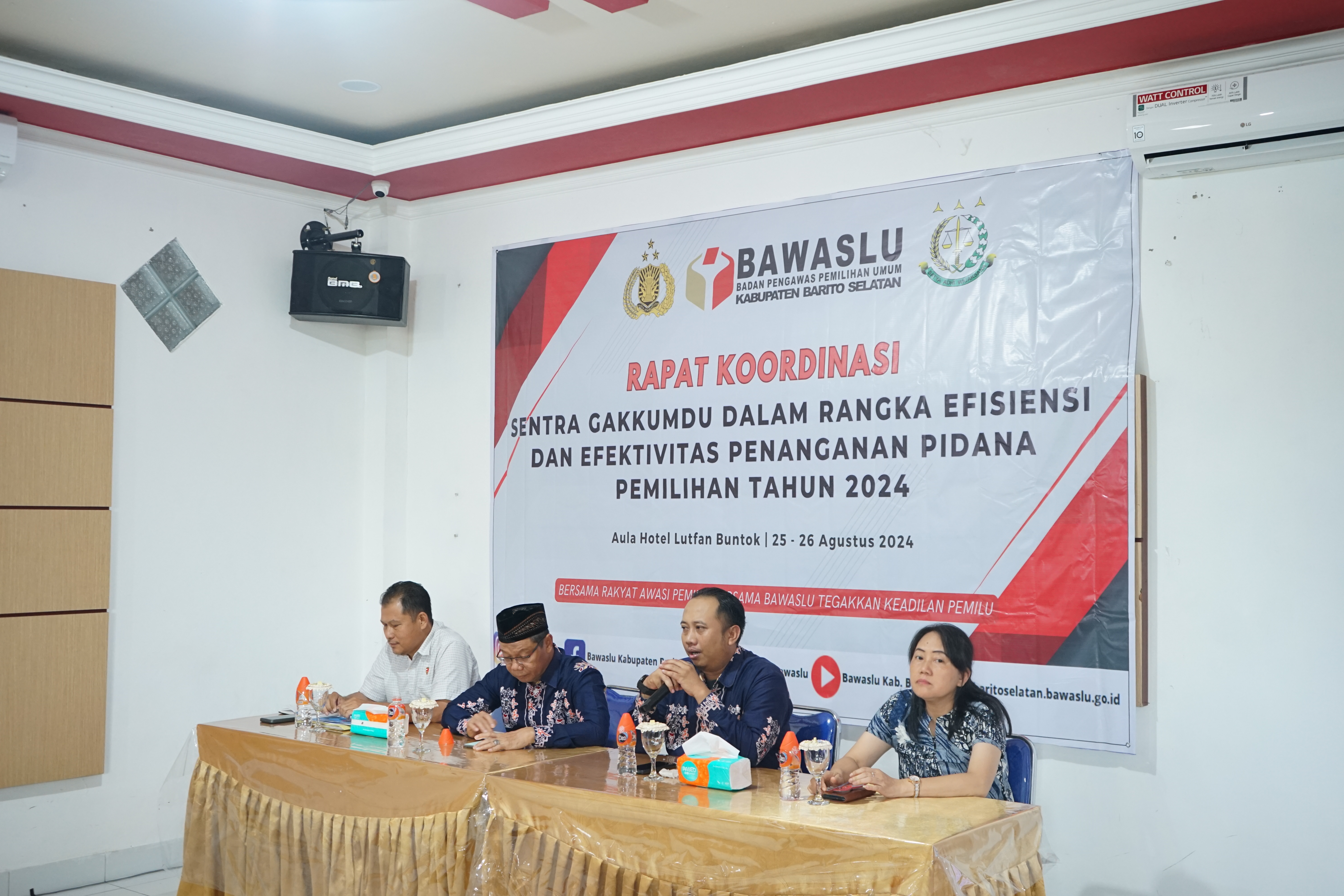 Rapat Koordinasi sentra Gakkumdu dalam Rangka Efisiensi dan Efektivitas Penanganan Pidana Pemilihan Tahun 2024