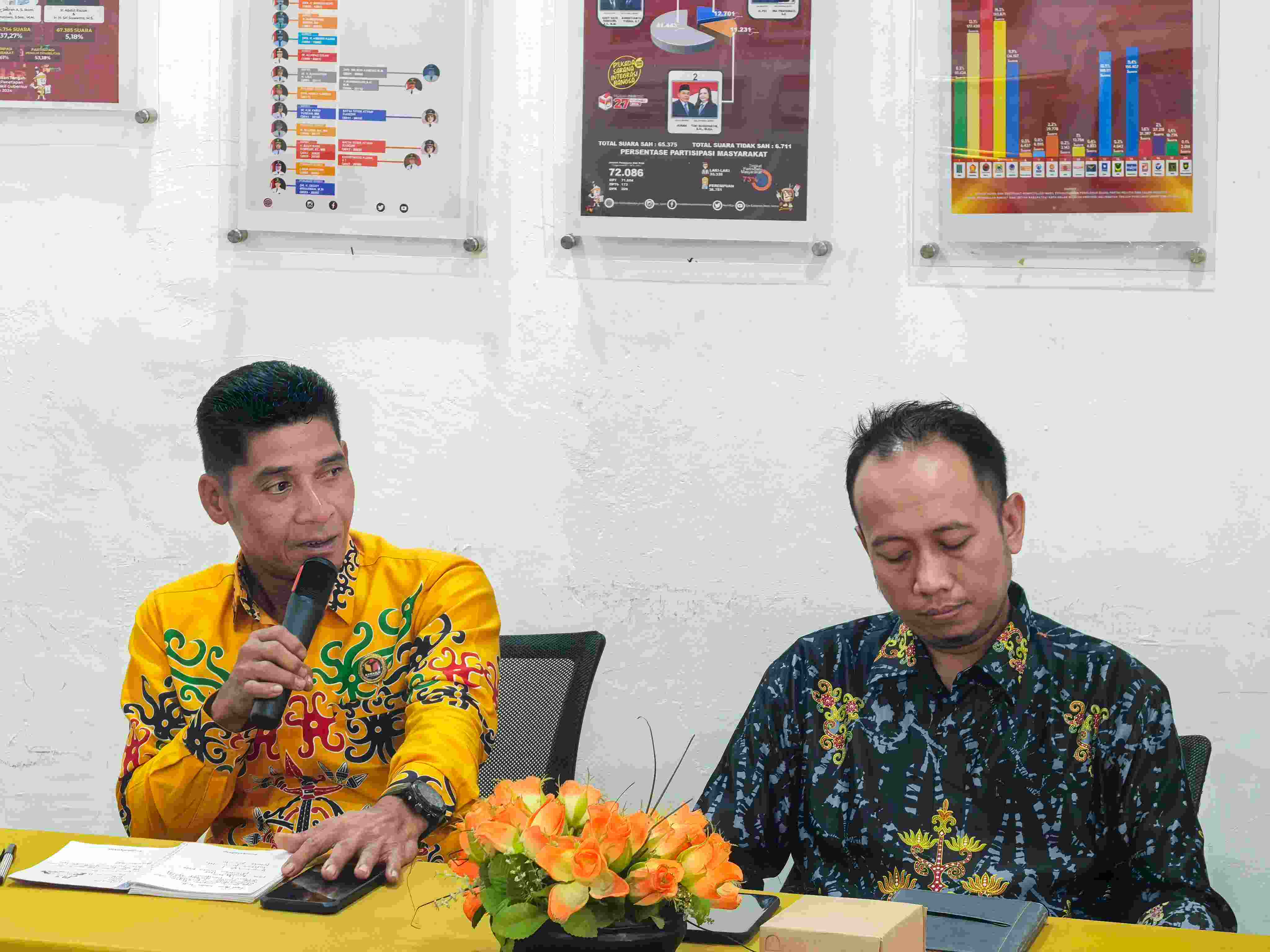 Foto Ketua dan Anggota Bawaslu Kab.barsel hadir Rapat Pleno Terbuka Rekapitulasi Pemutakhiran Data Pemilih Berkelanjutan (PDPB) Triwulan II Tahun 2026 tingkat Kabupaten Barito Selatan