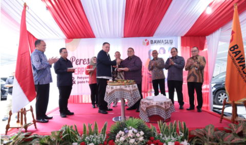 Peresmian Perpustakaan Bawaslu RI, Jakarta, Kamis (30/1/2025).
