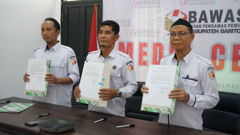 Perkuat Akuntabilitas Kinerja, Bawaslu Barito Selatan Ikuti Penandatanganan IKU Secara Virtual