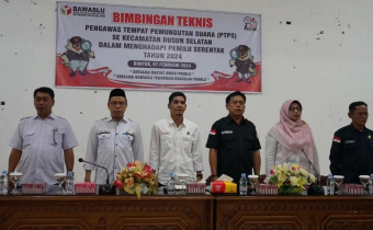 BIMTEK PENGAWAS TPS PEMILU 2024 DI KECAMATAN DUSUN SELATAN