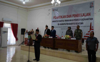Bawaslu Kabupaten Barito Selatan secara resmi melantik 18 Anggota Panwaslu Kecamatan terpilih untuk Pilkada Serentak Tahun 2024