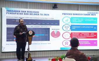 Pimpinan Pemeriksaan Keuangan Negara I, Nyoman Adhi Suryadnyana dalam Entry Meeting Pemeriksaan Laporan Keuangan Bawaslu Tahun Anggaran 2024, di Jakarta, Kamis, (23/1/2025).