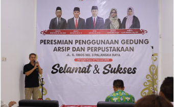 Ketua Bawaslu Kalimantan Tengah, Satriadi, resmikan langsung Gedung Arsip dan Perpustakaan, Palangka Raya, Jumat (7/2/2025). Foto : Danny (Humas Bawaslu Kalteng)