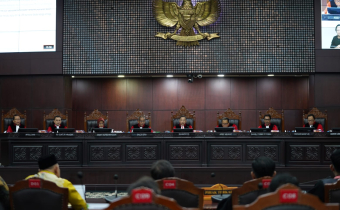Bawaslu hadiri sidang putusan atau ketetapan oleh Perselisihan Hasil Pemilihan (PHP) Kepala Daerah oleh Mahkamah Konstitusi (MK) di Jakarta, Senin (26/5/2025). Foto: Publikasi dan Pemberitaan Bawaslu