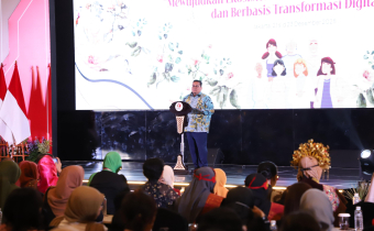 Ketua Bawaslu Rahmat Bagja dalam Konsolidasi Perempuan Pengawas Pemilihan Umum dan Masyarakat Sipil bertema Mewujudkan Ekosistem Pemilu Inklusif, Anti-Kekerasan, dan Berbasis Transformasi Digital di Jakarta, Minggu (21/12/2025) malam.