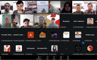 Tangkapan layar secara daring, Anggota Bawaslu Kalteng Siti Wahidah memimpin Rapat Konsolidasi Pelaporan Uji Petik, secara daring, Kamis (24/9/2026).
