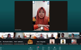 Tangkapan layar daring Anggota Bawaslu Kalteng Siti Wahidah pada rapat Penguatan Kapasitas Pengelola Data Pencegahan melalui Form Pencegahan Online, Selasa (29/9/2026).